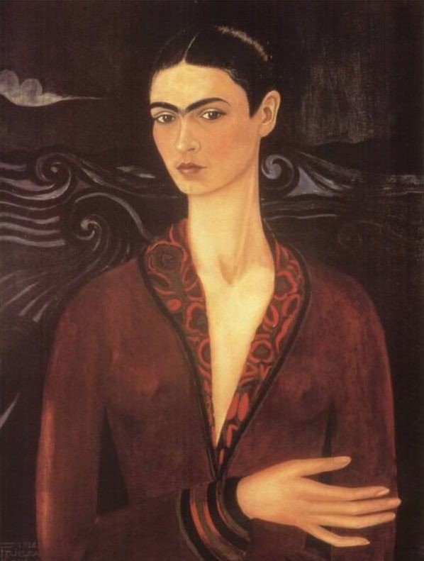 Self-Portrait in a velvet dress, 1926